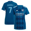 Johnny Russell Sporting Kansas City adidas Women's 2024 Diamonds Our Forever Replica Player Jersey – Navy