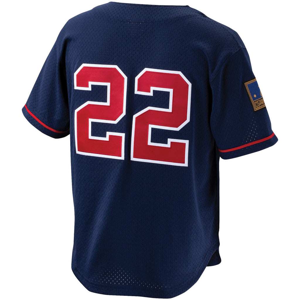 Bo Jackson California Angels Cooperstown Collection Mesh Batting Practice Button-Up Jersey - Navy