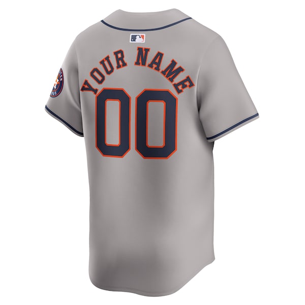 Houston Astros Nike Away Limited Custom Jersey - Gray