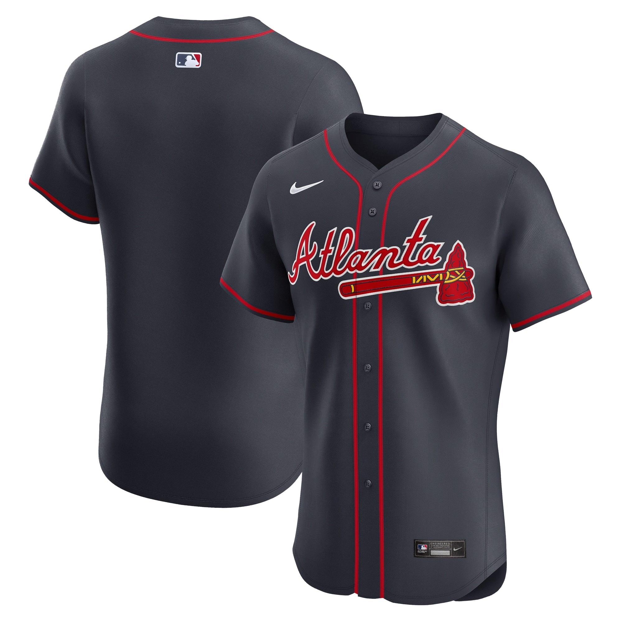 Atlanta Braves Nike Alternate Elite Jersey - Red/Navy/White