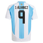 Julián Álvarez Argentina National Team adidas Youth 2024 Home Replica Jersey - White