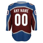 Colorado Avalanche Youth Home Premier Custom Jersey - Burgundy