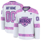 Los Angeles Kings  2024 Hockey Fights Cancer Custom Practice Jersey - White