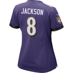 Lamar Jackson Baltimore Ravens Nike Women's Game Player Jersey - Purple/Black/White
