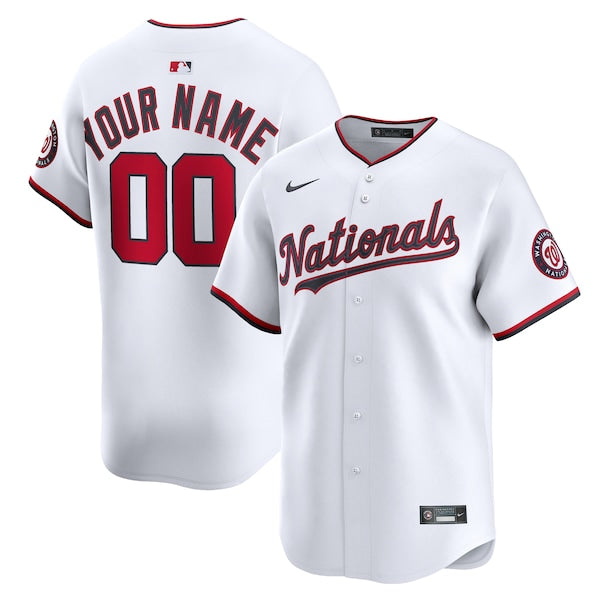 Washington Nationals Nike Youth Home Custom Limited Jersey - White
