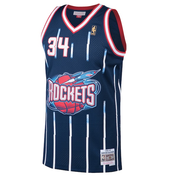 Hakeem Olajuwon Houston Rockets 1996/97 Hardwood Classics Swingman Jersey - Navy