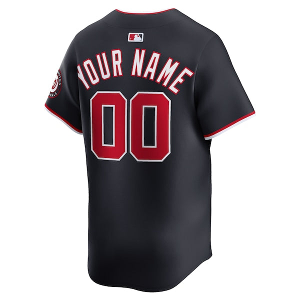 Washington Nationals Nike Alternate Limited Custom Jersey - Navy/White