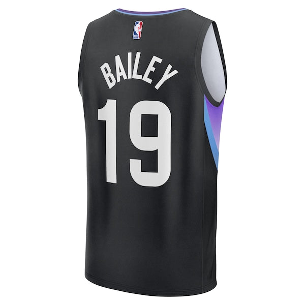 Ace Bailey Utah Jazz  2025 NBA Draft First Round Pick Fast Break Replica Jersey - Statement Edition - Black