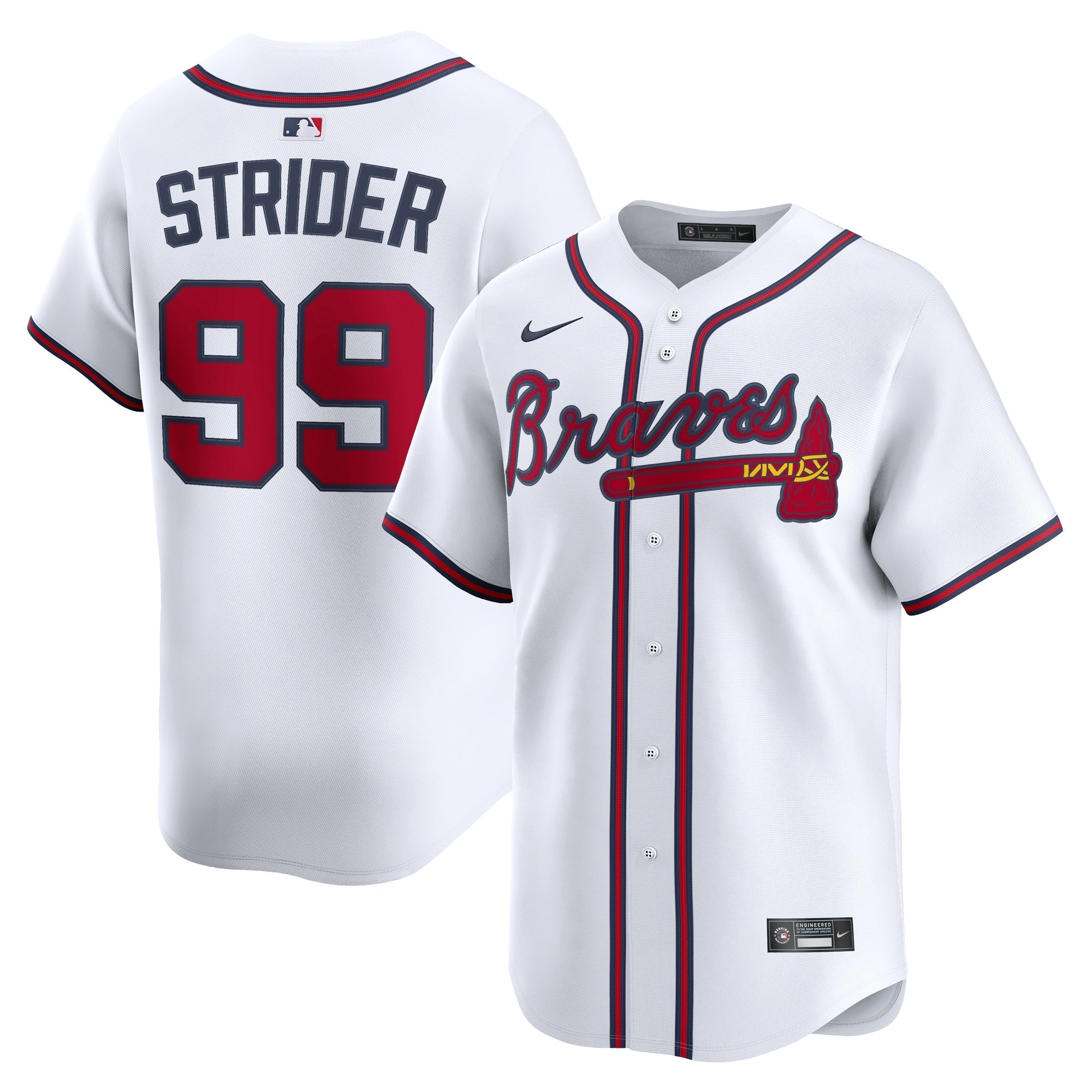 Spencer Strider Atlanta Braves Nike Alternate Limited Player Jersey - Red/White