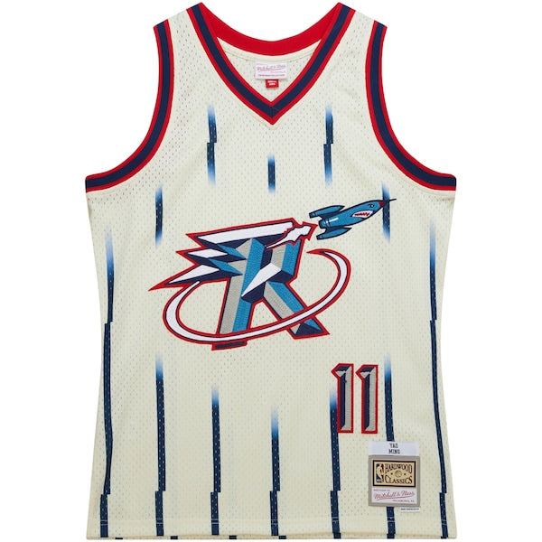 Yao Ming Houston Rockets Chainstitch Swingman Jersey - Cream