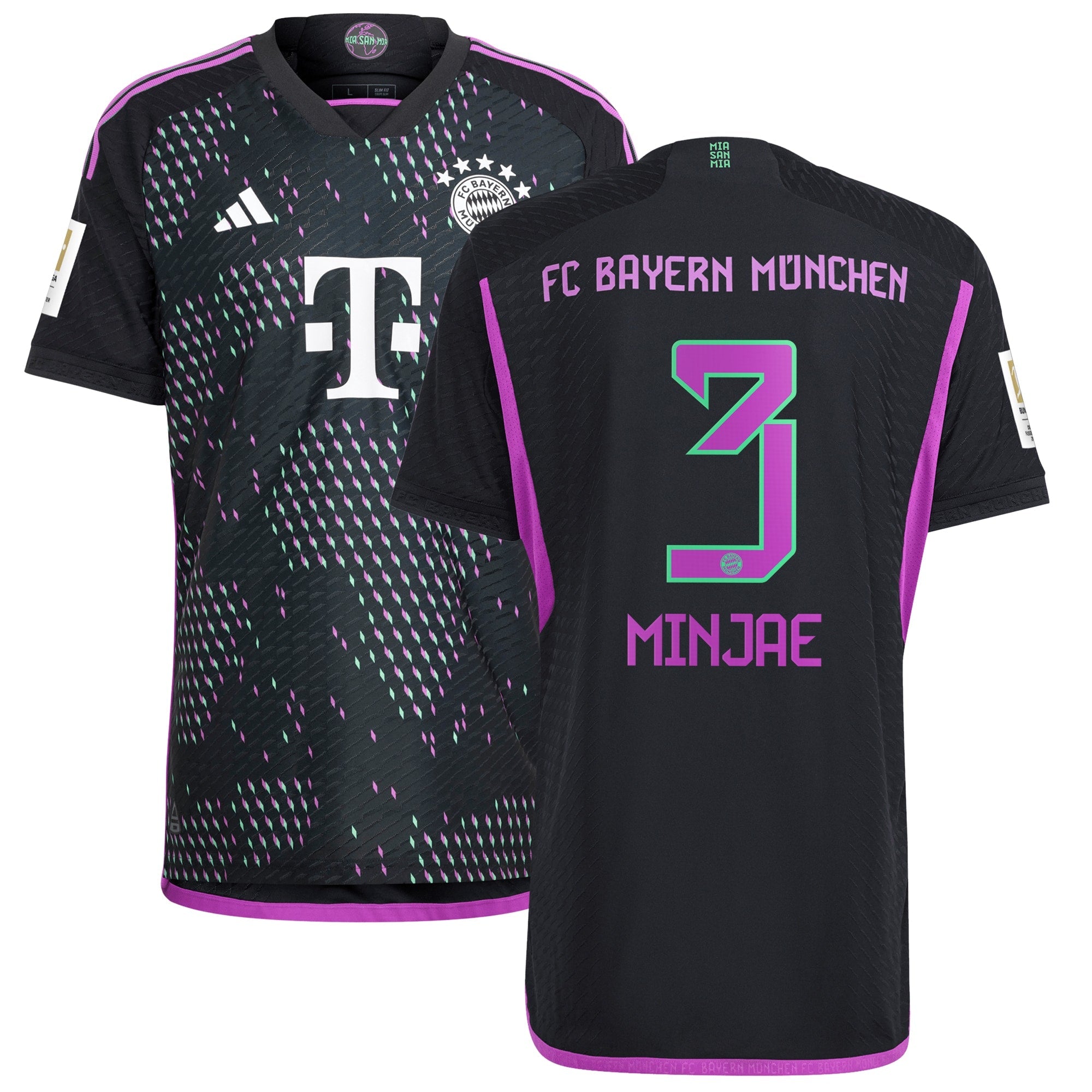 Kim Min-jae Bayern Munich adidas 2023/24 Home Authentic Jersey - White/Black