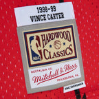 Vince Carter Toronto Raptors 1998/99 Hardwood Classics Fadeaway Swingman Player Jersey - Red/Purple