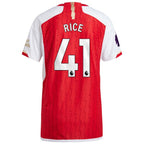 Declan Rice Arsenal adidas 2023/24 Home Authentic Player Jersey - Red/Yellow