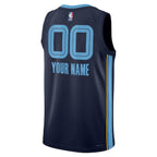 Memphis Grizzlies Nike Unisex Custom Swingman Badge Jersey - Icon Edition - Navy