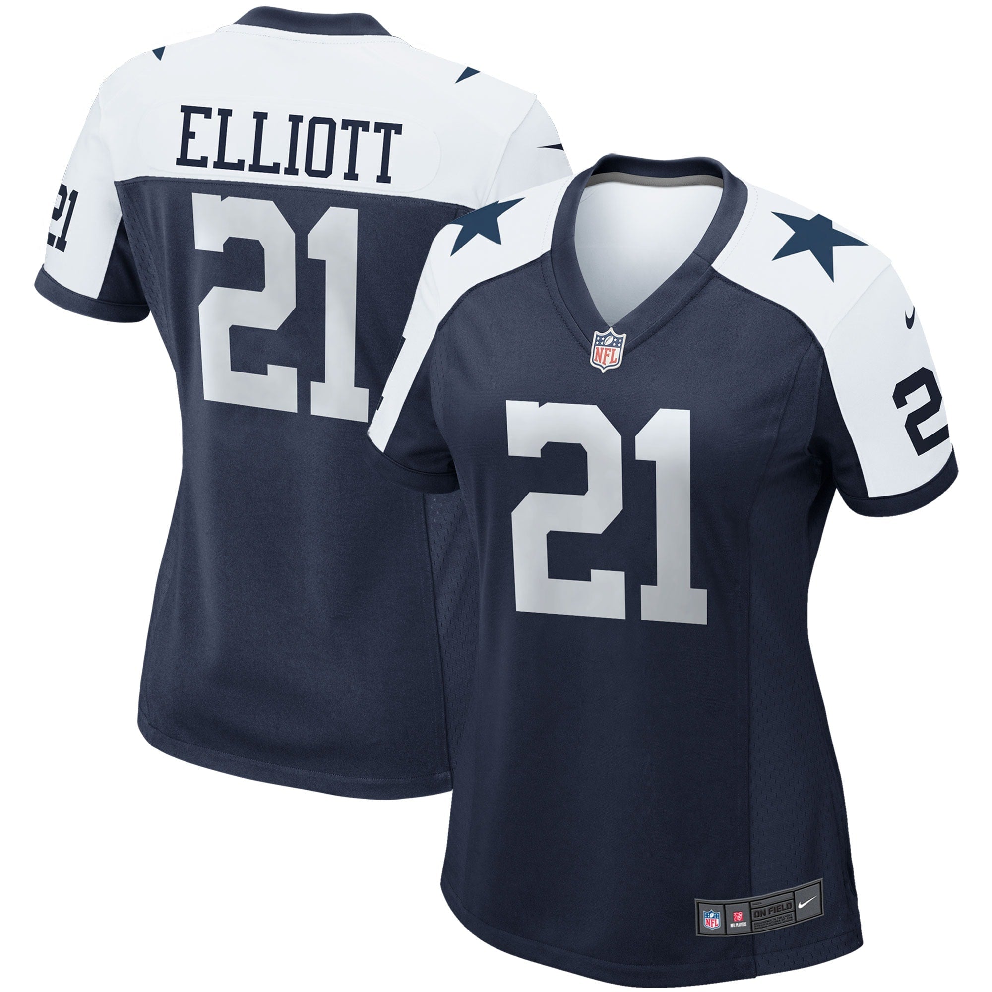 Ezekiel Elliott Dallas Cowboys Nike Women's Team Game Jersey - White/Navy