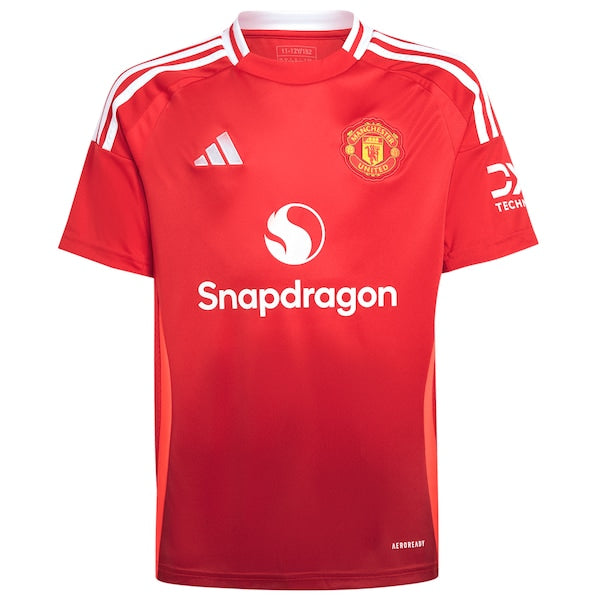 Manchester United adidas Youth 2024/25 Home Replica Jersey - Red