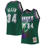 Ray Allen Milwaukee Bucks 1996/97 Hardwood Classics NBA 75th Anniversary Diamond Swingman Jersey - Green