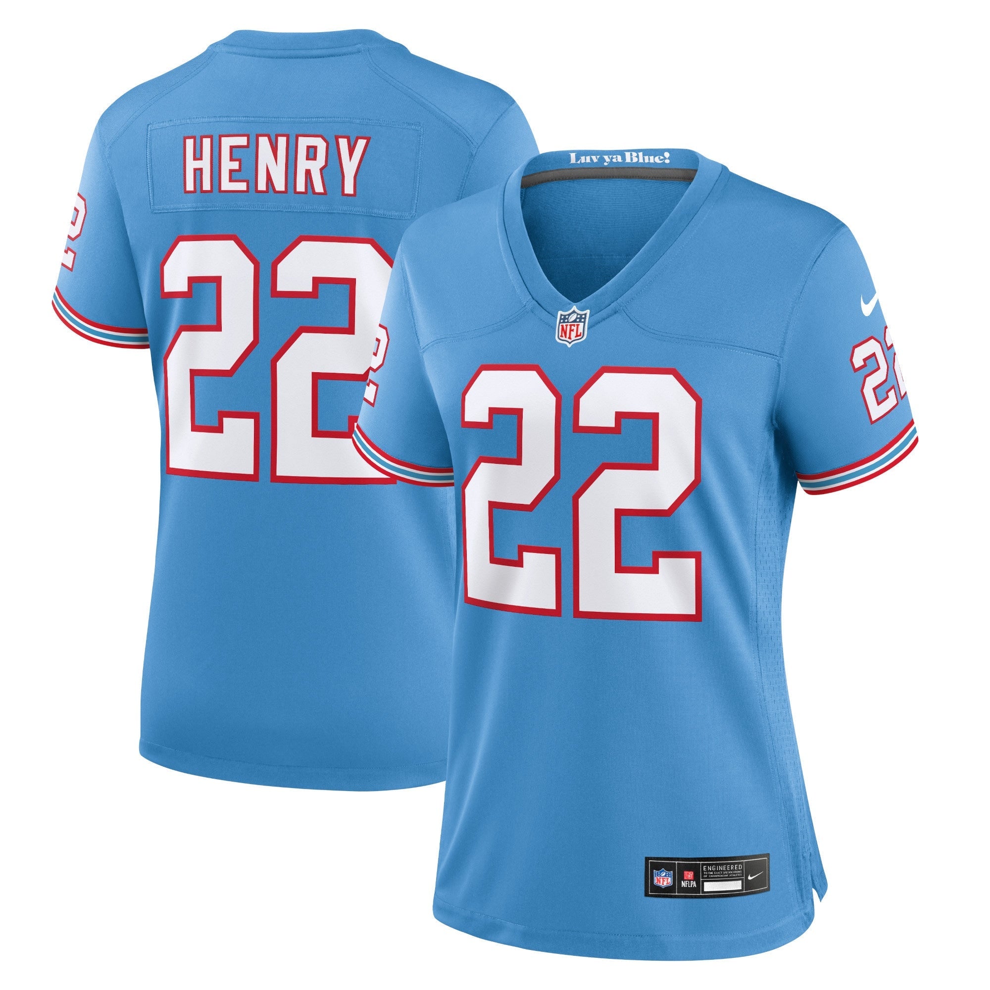 Derrick Henry Tennessee Titans Nike Women's Game Jersey - Navy/Light Blue