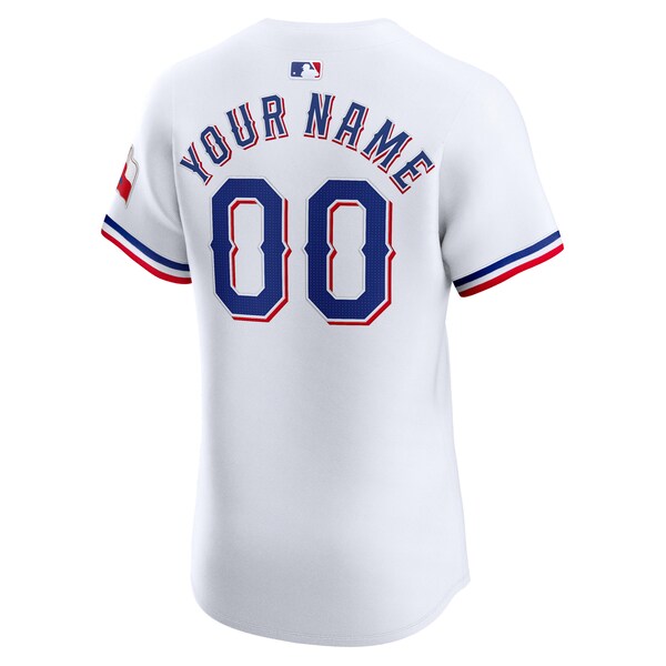 Texas Rangers Nike Home Elite Custom Jersey - White