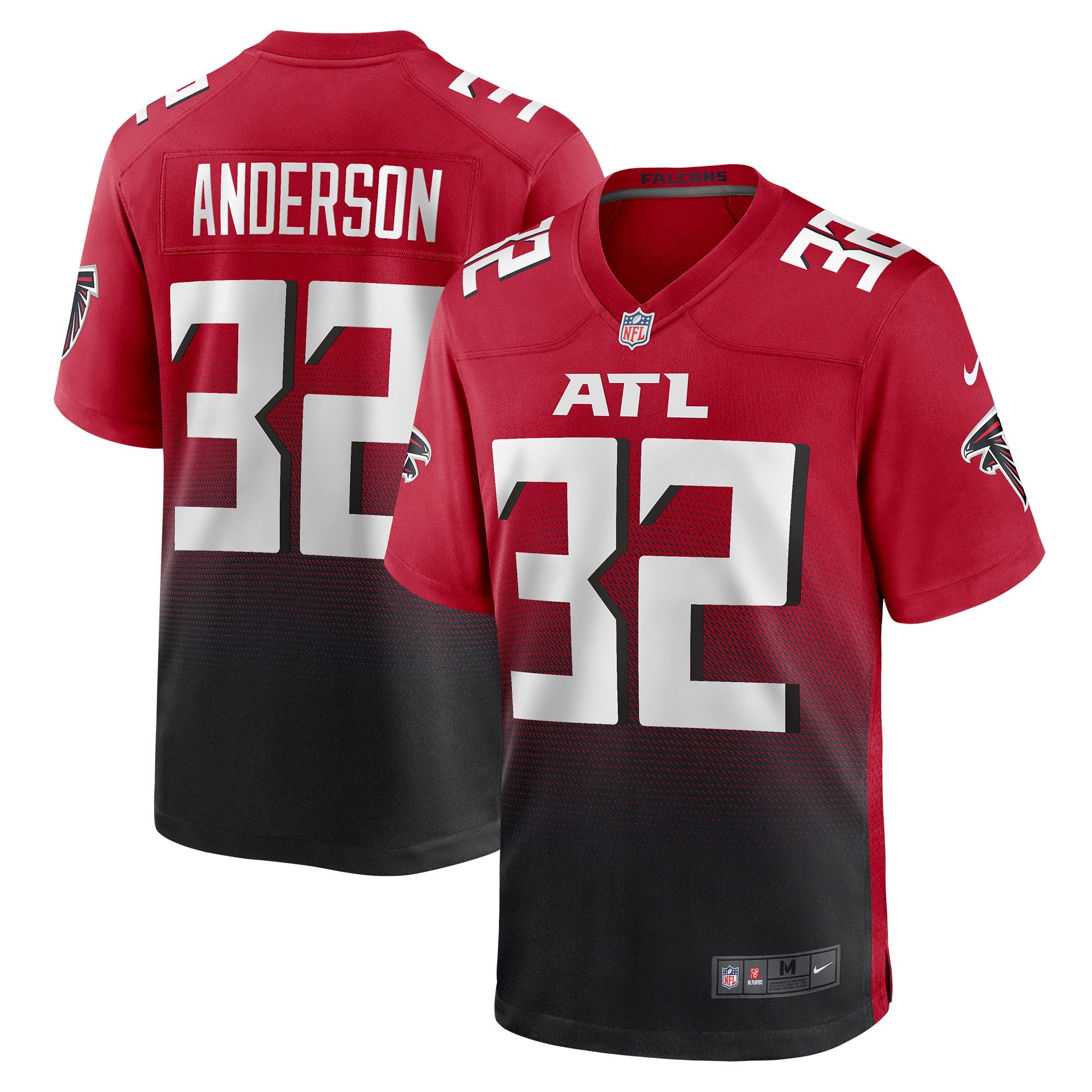Jamal Anderson Atlanta Falcons Nike Game Retired Player Jersey - Black/Red