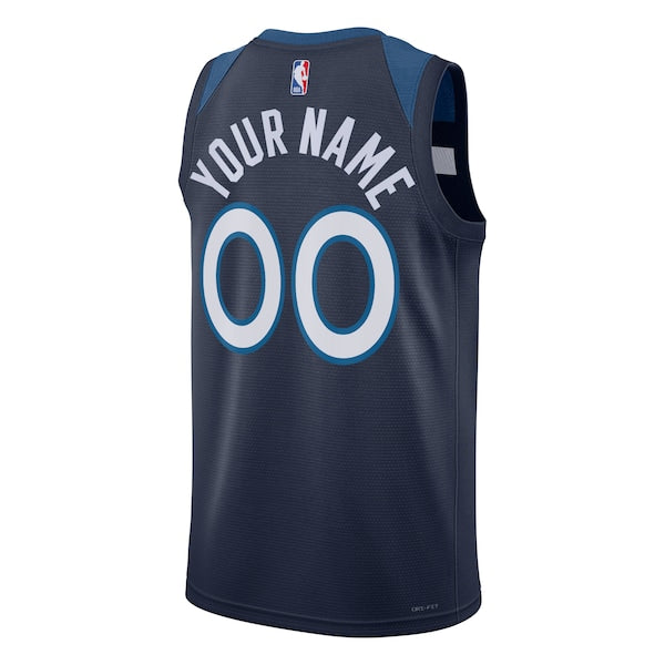Minnesota Timberwolves Nike Unisex Swingman Custom Jersey Navy - Icon Edition