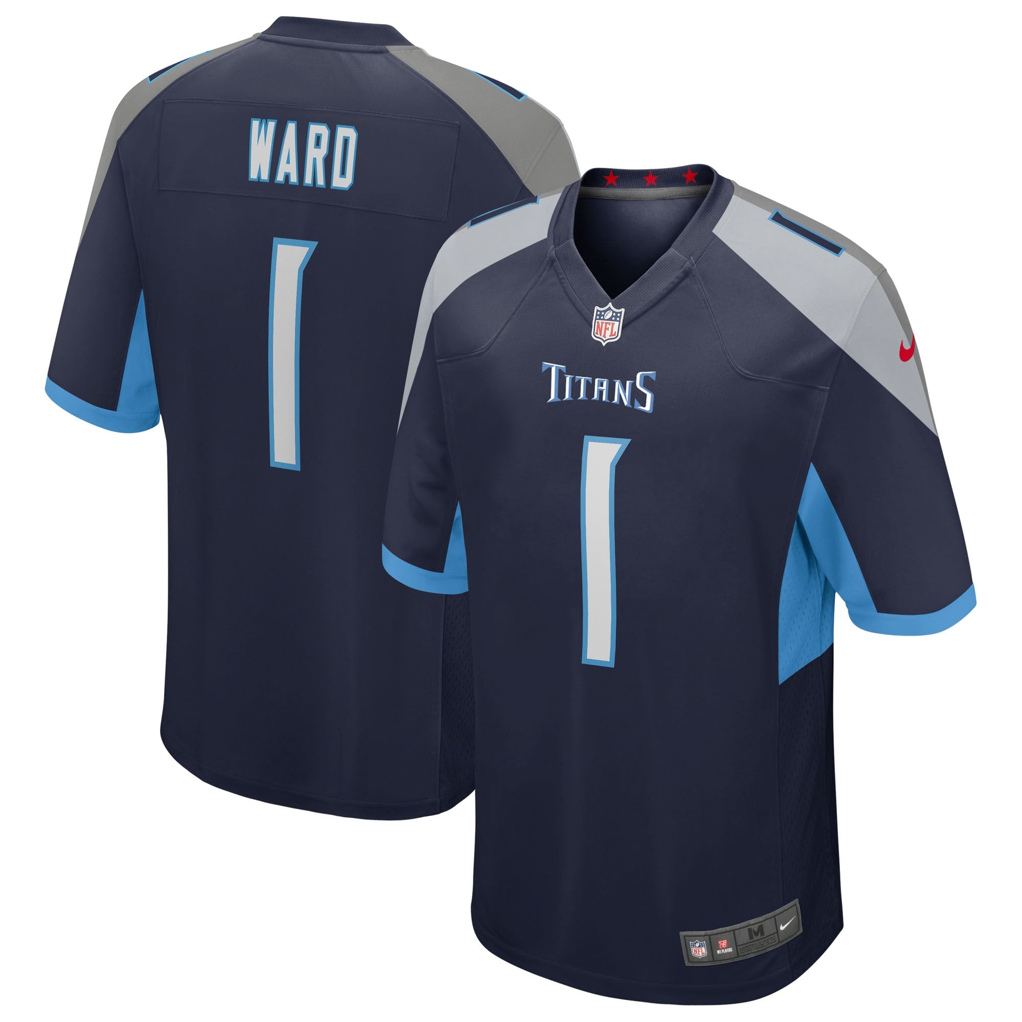 Cameron Ward Tennessee Titans Nike 2025 NFL Draft First Round Pick  Game Jersey - White/Navy/Light Blue