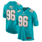 Brandon Pili Miami Dolphins Nike  Game Jersey -  Aqua