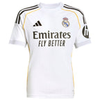 Kylian Mbappé Los Merengues adidas Youth 2025/26 Home Replica Player Jersey - White/Blue