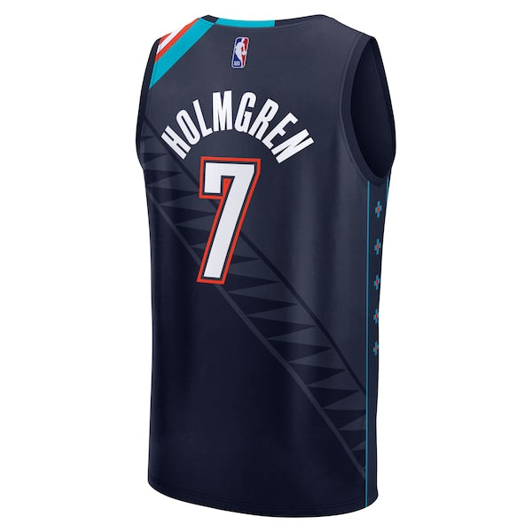 Chet Holmgren Oklahoma City Thunder  Youth 2025/26 City Edition Fast Break Jersey - Navy