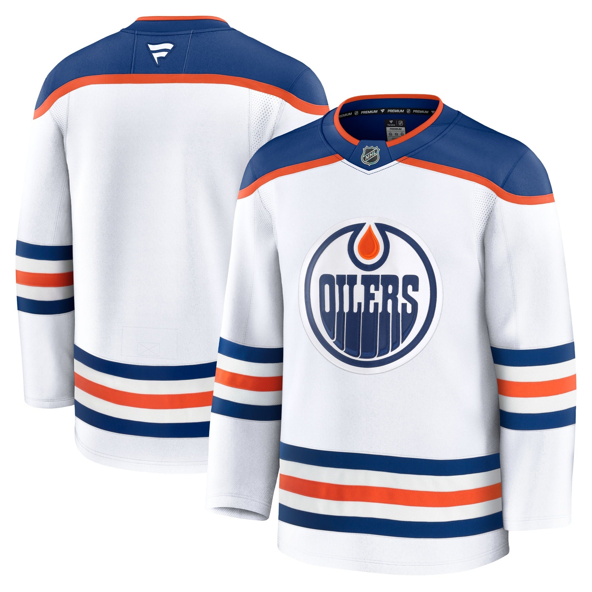 Edmonton Oilers  Alternate Premium Jersey - Light Beige/Royal/White