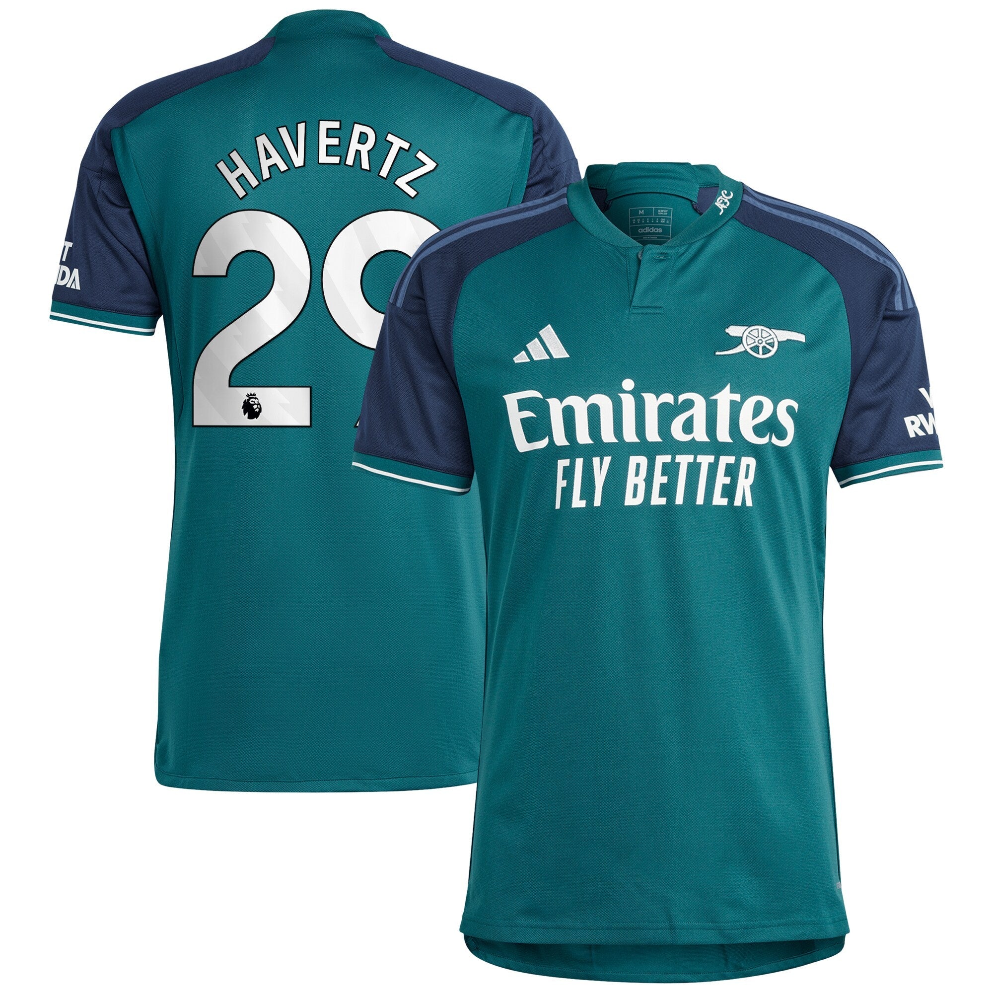 Kai Havertz Arsenal adidas 2023/24 Away Replica Player Jersey - Yellow/Green