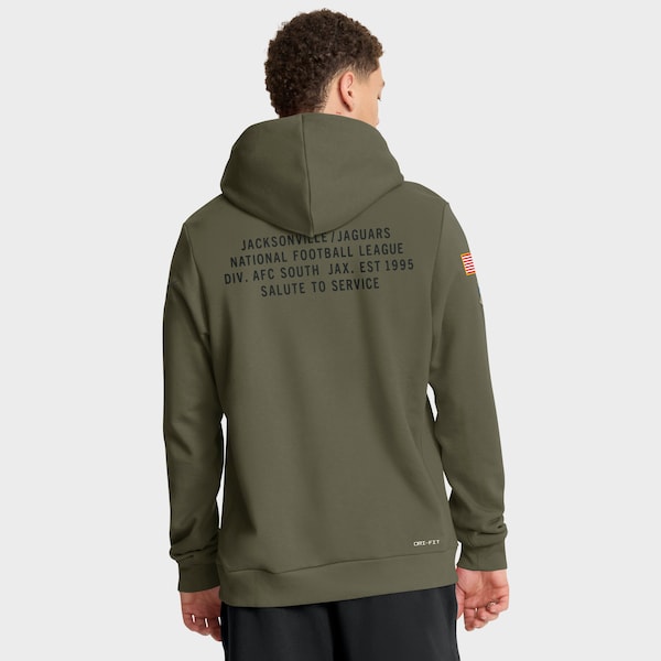 Jacksonville Jaguars Nike 2025 Salute to Service Sideline Standard Issue Dri-FIT Hoodie - Olive