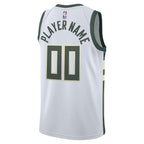 Milwaukee Bucks Nike 2020/21 Swingman Custom Jersey - Association Edition - White