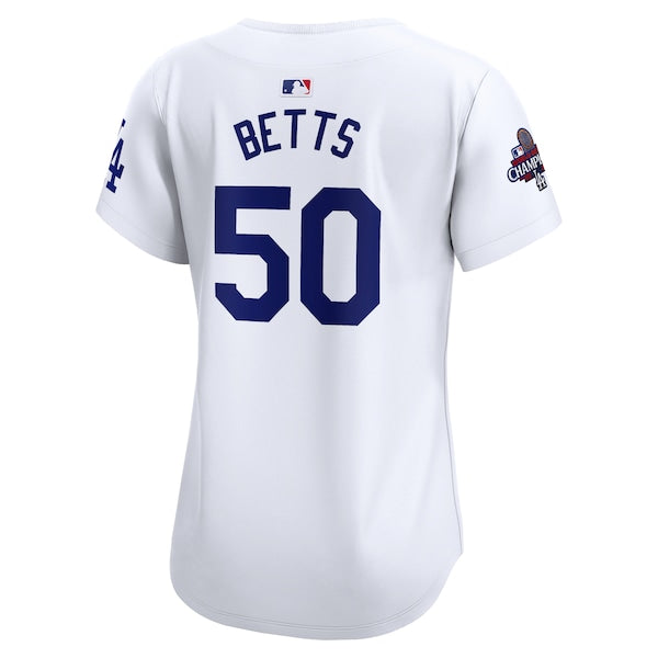 Mookie Betts Los Angeles Dodgers Nike Women's 2024 World Series Champions Home Limited Player Jersey - White