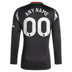 Arsenal adidas 2024/25 Away Replica Long Sleeve Custom Jersey - Black