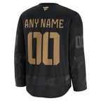 Pittsburgh Penguins  2024 Military Appreciation Personalized Long Sleeve Practice Jersey - Black