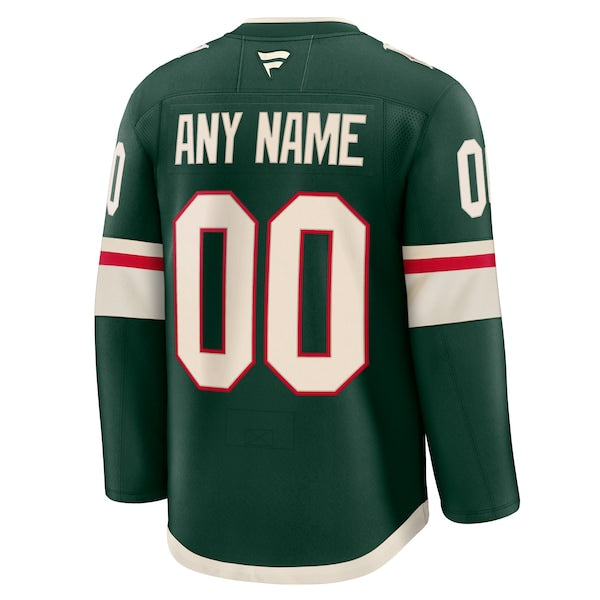 Minnesota Wild  Home Premium Custom Jersey - Green/White