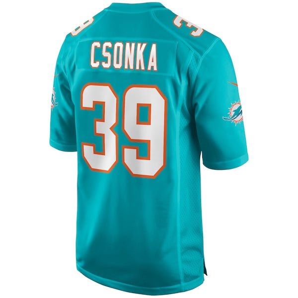 Larry Csonka Miami Dolphins Nike Game Retired Player Jersey - Aqua/White