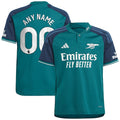 Arsenal adidas Youth 2023/24 Third Replica Custom Jersey - Green