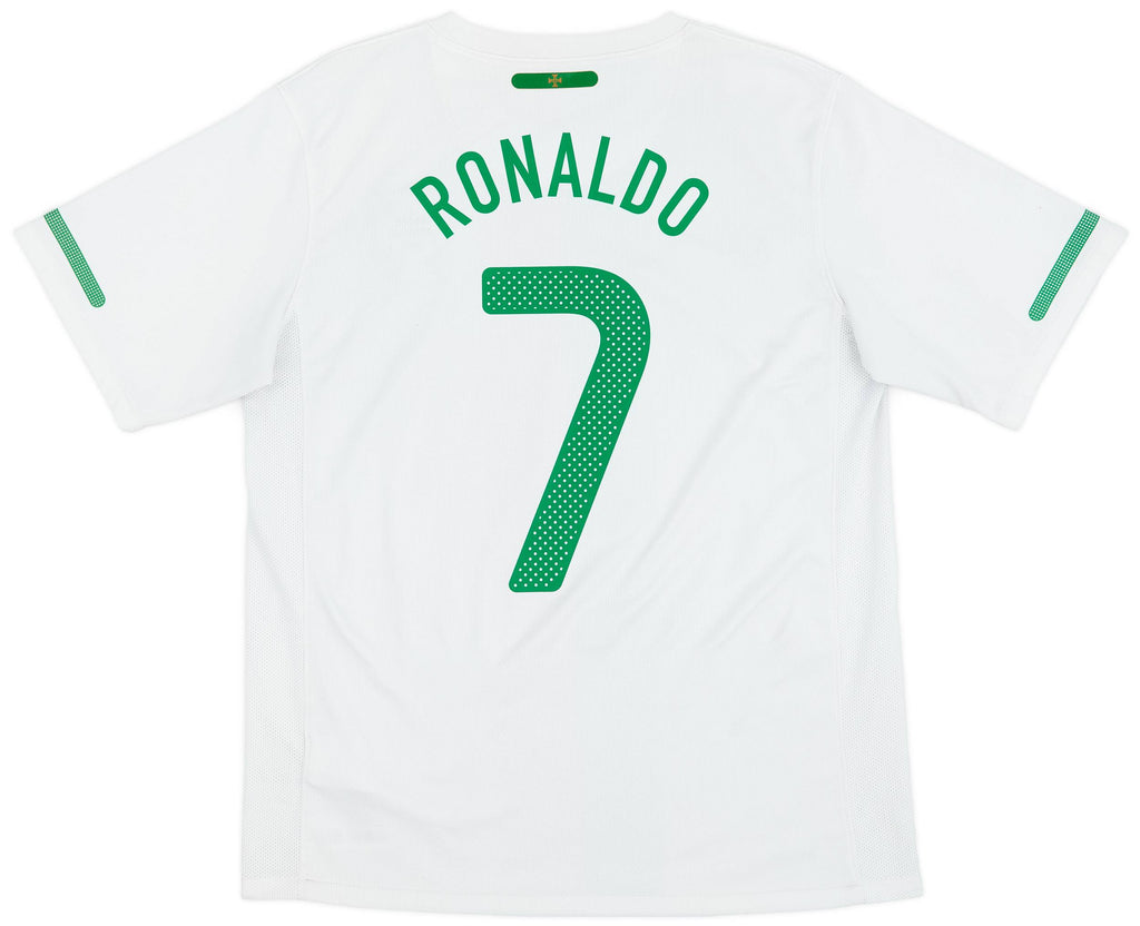 Cristiano Ronaldo Nike 2010 Portugal Away Replia Jersey - White