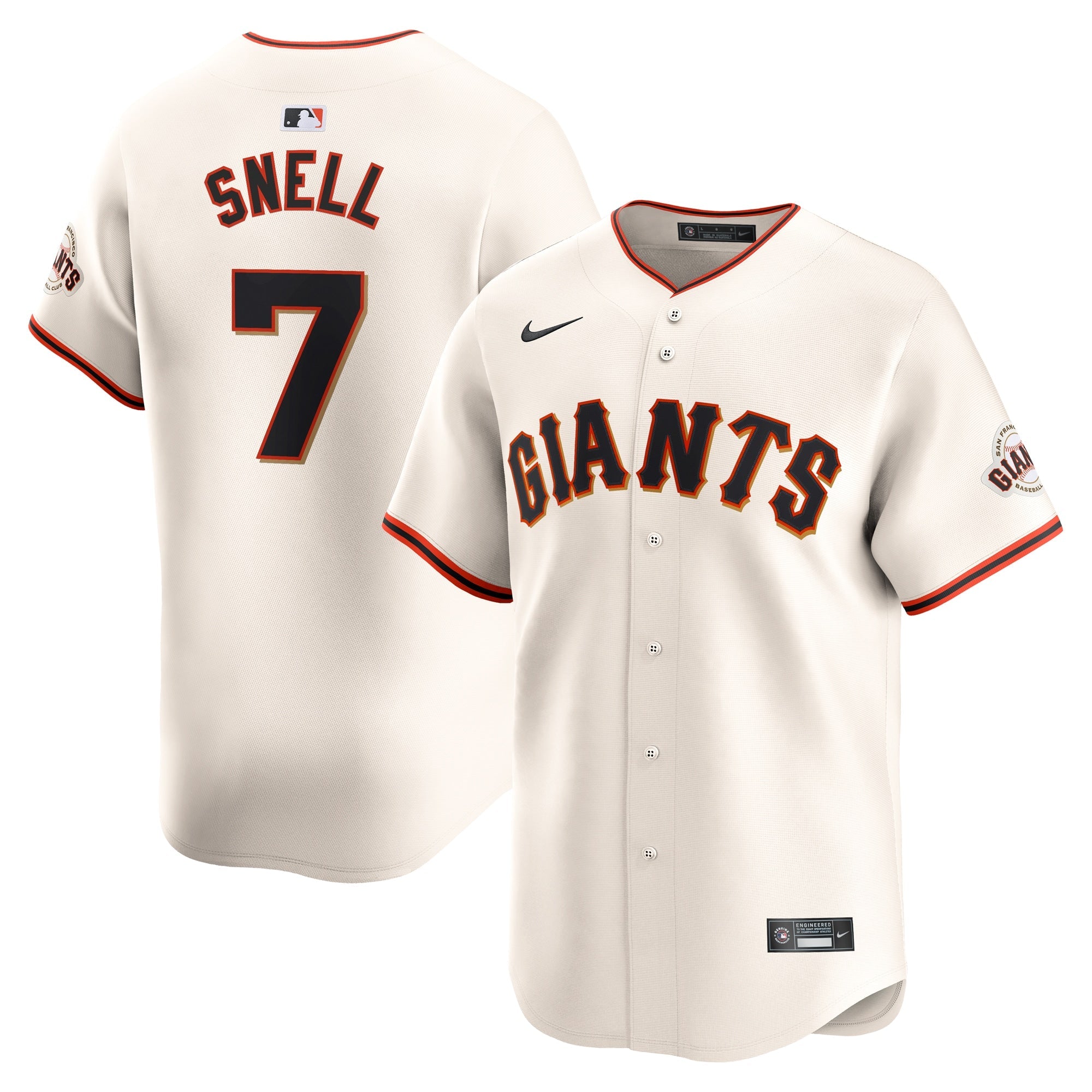 Blake Snell San Francisco Giants Nike Alternate Limited Jersey - Black/Cream/Gray