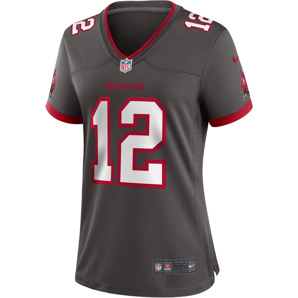 Tom Brady Tampa Bay Buccaneers Nike Women's Alternate Game Jersey - Pewter/Red