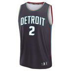 Cade Cunningham Detroit Pistons  2025/26 City Edition Fast Break Jersey - Charcoal