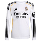 Jude Bellingham Los Merengues adidas Youth 2025/26 Home Replica Long Sleeve Jersey - White