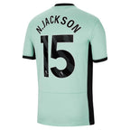 Nicolas Jackson Chelsea Nike 2023/24 Third Stadium Replica Player Jersey - Mint/Blue/Navy