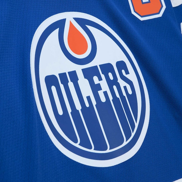 Wayne Gretzky Edmonton Oilers Captain Patch 1986/87 Blue Line Player Jersey - Royal