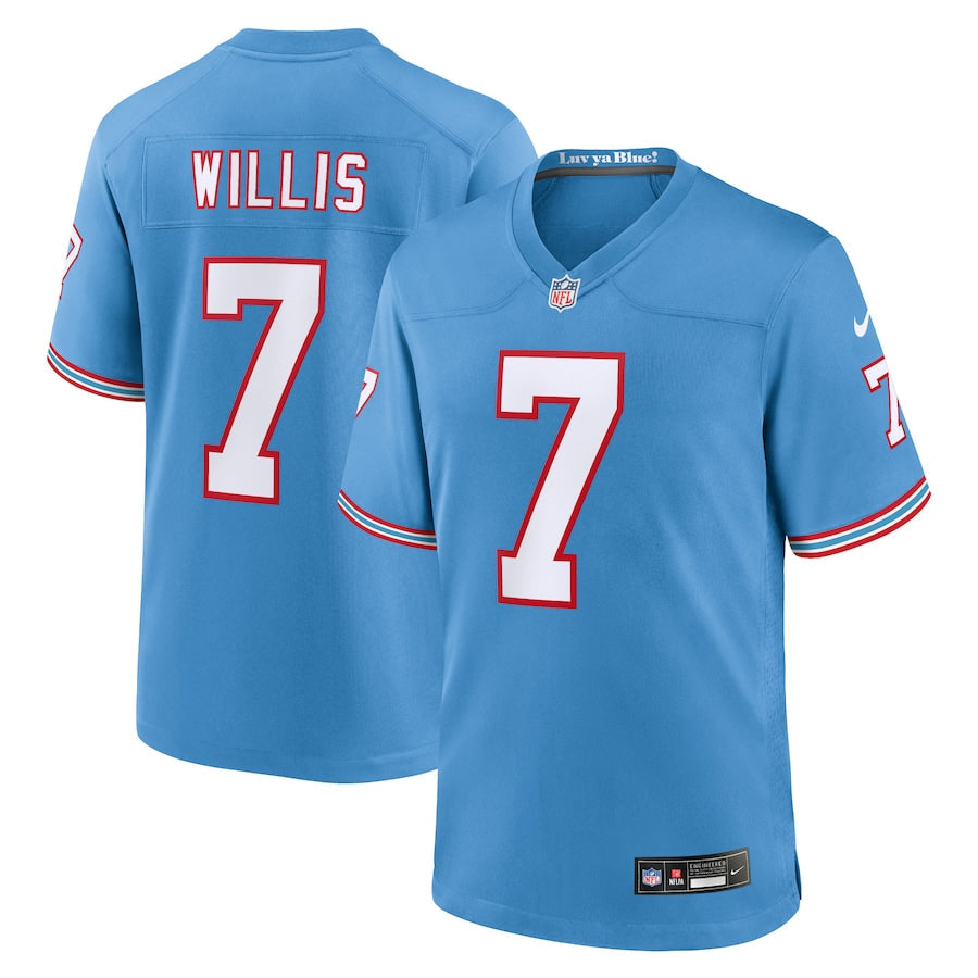 Malik Willis Tennessee Titans Nike Player Game Jersey - Navy/Light Blue