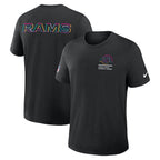 Los Angeles Rams Nike 2025 NFL Crucial Catch Tri-Blend Dri-FIT T-Shirt - Black