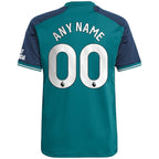 Arsenal adidas Youth 2023/24 Third Replica Custom Jersey - Green