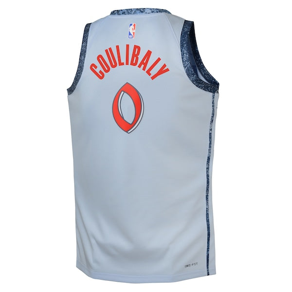Bilal Coulibaly Washington Wizards Nike Youth 2024/25 Swingman Player Jersey - City Edition - Light Blue
